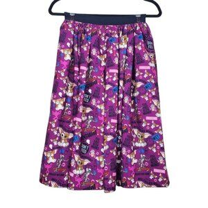 Unique Vintage Womens Purple Gremlins Mogwai Rules Swing Skirt Size XS NWT